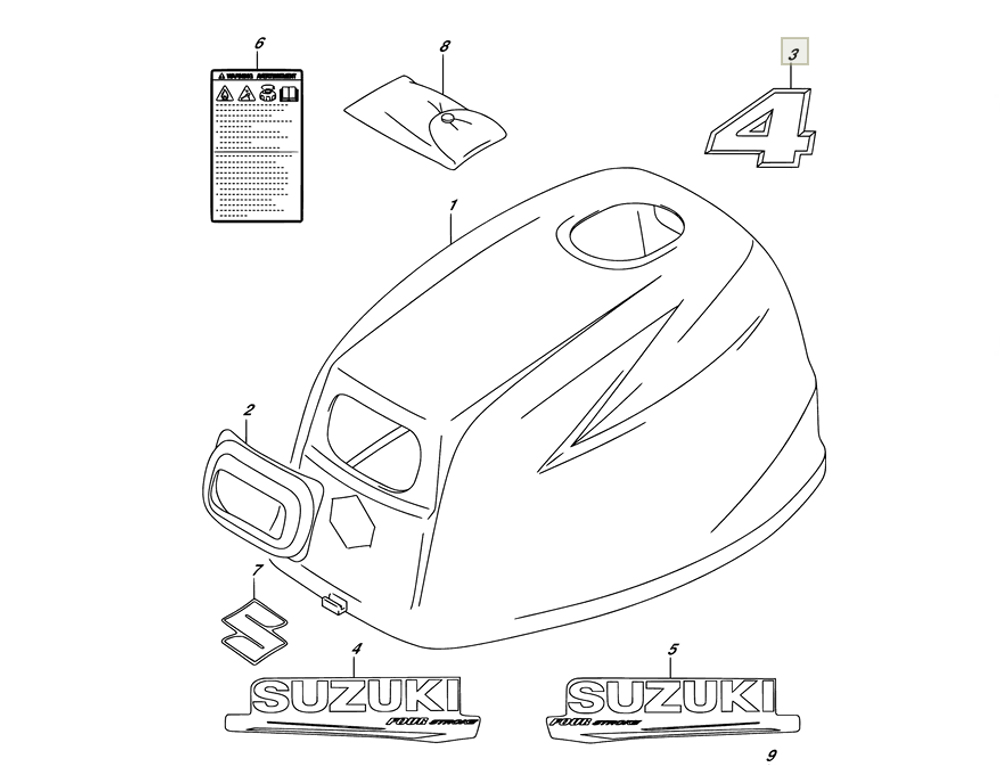 Наклейка Suzuki DF4A