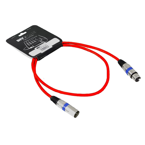 INVOTONE ACM1101 R - микрофонный аудиокабель, XLR(папа)/(мама), длина 1 м (красный)