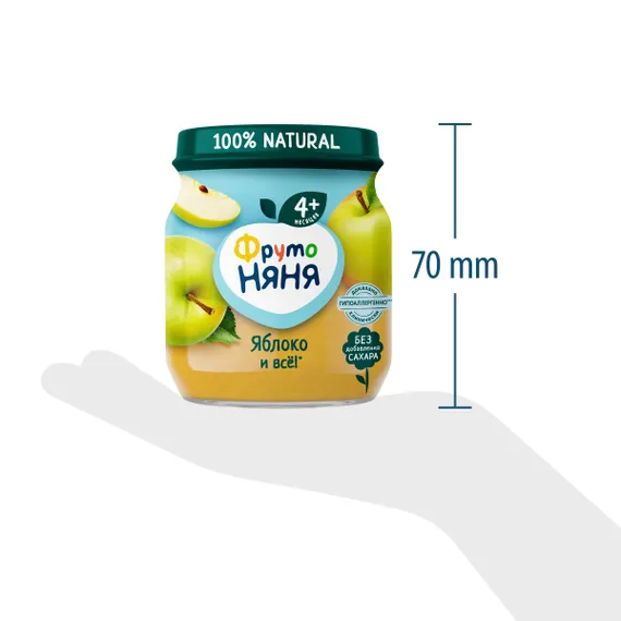 Пюре ФрутоНяня Яблоко с 4 мес 100 г