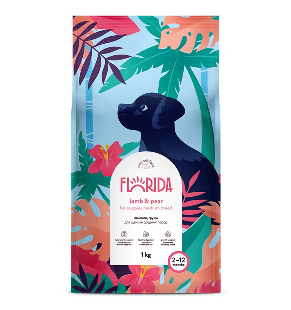 Florida Medium Puppy Ягненок/груша для щенков 3 кг