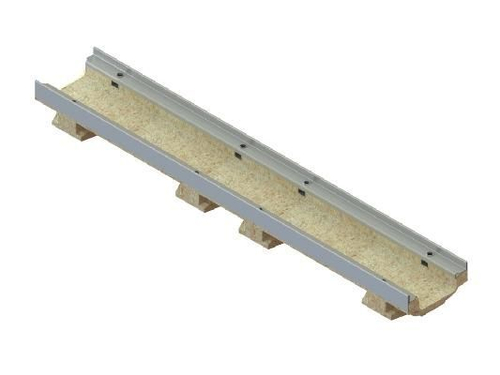 Лоток водоотводный полимербетонный мелкосидящий CompoMax Drive DN100 кл. С250, D400, E600 h80
