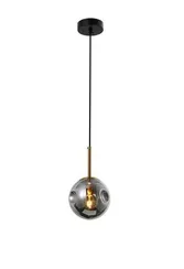 Светильник подвесной Rilon 74660/1P GAB+BLACK, 40 Вт, чёрный и латунный