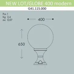 Наземный фонарь Globe 400 Modern G41.115.000.AYE27 Fumagalli