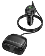 Автомобильное заряд. устр. Hoco Z59 240w 1USB/1T-C/2-12V чёрный