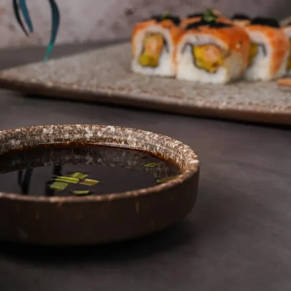 Соусник 45 мл d 8,7 см h1,8 см круглый фарфор Brown Stone Untouched Taiga P.L. Proff Cuisine [1]