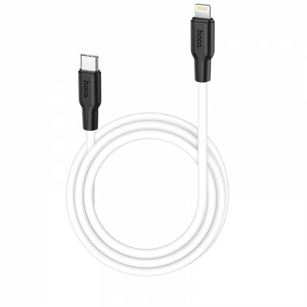Кабель Type-C на Lightning Hoco X21 Plus 1M (white)
