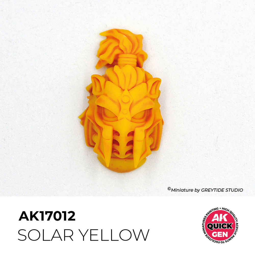 AK Interactive Solar Yellow Quick Gen - контрастная акриловая краска, 18 мл