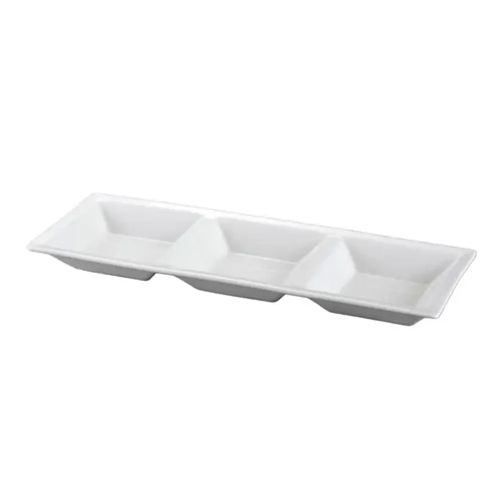 Менажница 30,8*11 см h2,5 см 3 отделения белая фарфор NEW P.L. Proff Cuisine [6]