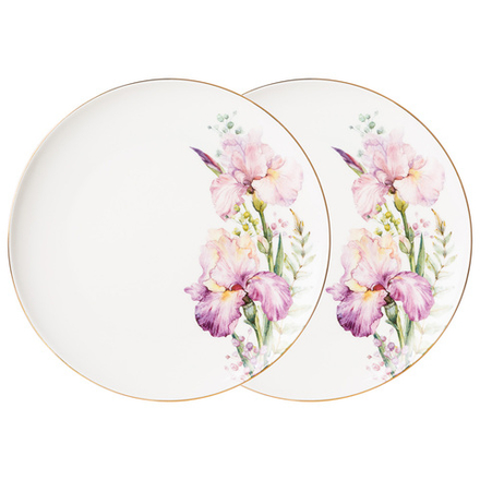 НАБОР ТАРЕЛОК ОБЕДЕННЫХ LEFARD "IRISES" 2 ШТ. 25,5 СМ, РАЗНОЦВЕТНЫЙ (КОР=16НАБ.)