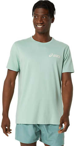 Мужская теннисная футболка Asics Chest Logo Short Sleeve T-Shirt - Мятный