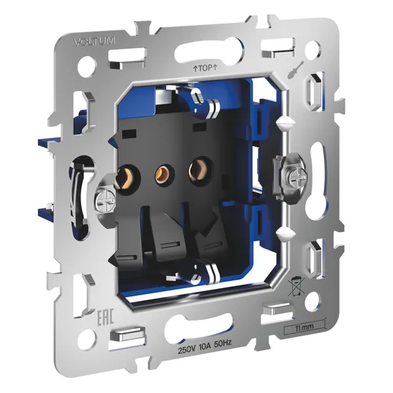 Механизм розетки с заземлением Voltum S70 VLS0401M