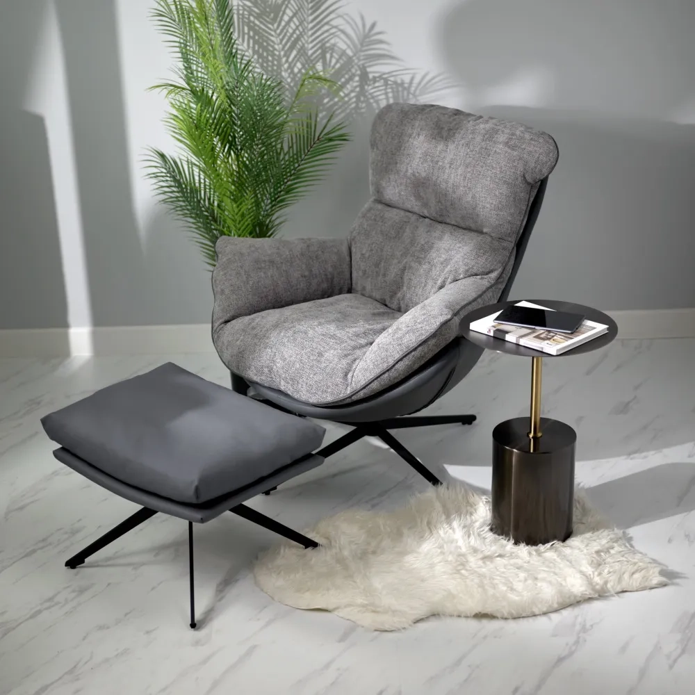 Кофейный столик Bradex Home Solid диам.40см x 58см, чёрный, металл