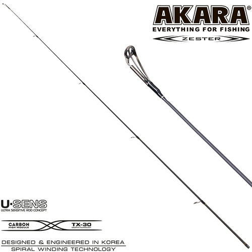 Хлыст угольный для спиннинга Akara Zester IM7 (5-25) 2,1 м