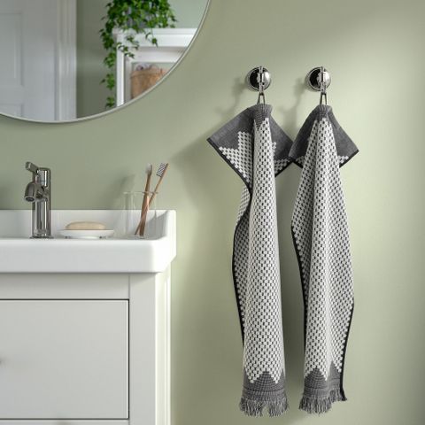 Полотенце IKEA FJALLSTARR (ФЬЯЛЛСТАРР), Серый, 40х70 см