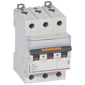 Выключатель автоматический  409780  DX3. 10A. C. 3P. 25kA  Legrand