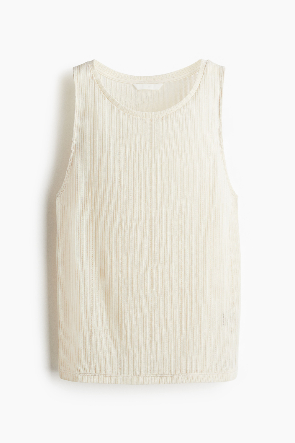 Топ без рукавов в резинку — круглый вырез - H&M