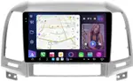 Магнитола для Hyundai Santa Fe 2 CM 2006-2012 (рамка серебро) - FarCar S500-TS20 монитор 9.5" 2K QLED на Android 14, Быстрейшая, CarPlay, 4G SIM-слот