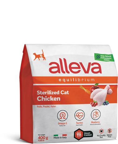 Alleva Equilibrium Sterilized Курица для кошек 1,5 кг