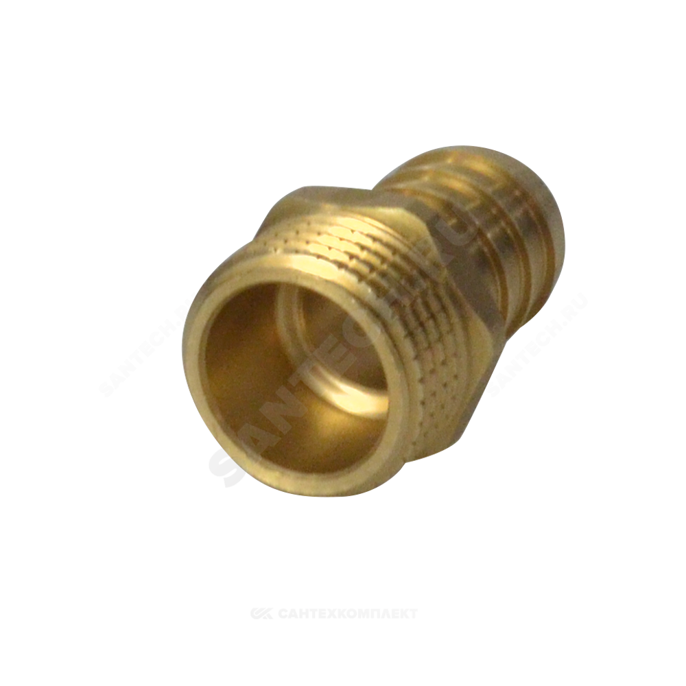 Переходник штуцерный латунь неразъемный для шланга Дн 25х3/4" НР SantechSystems