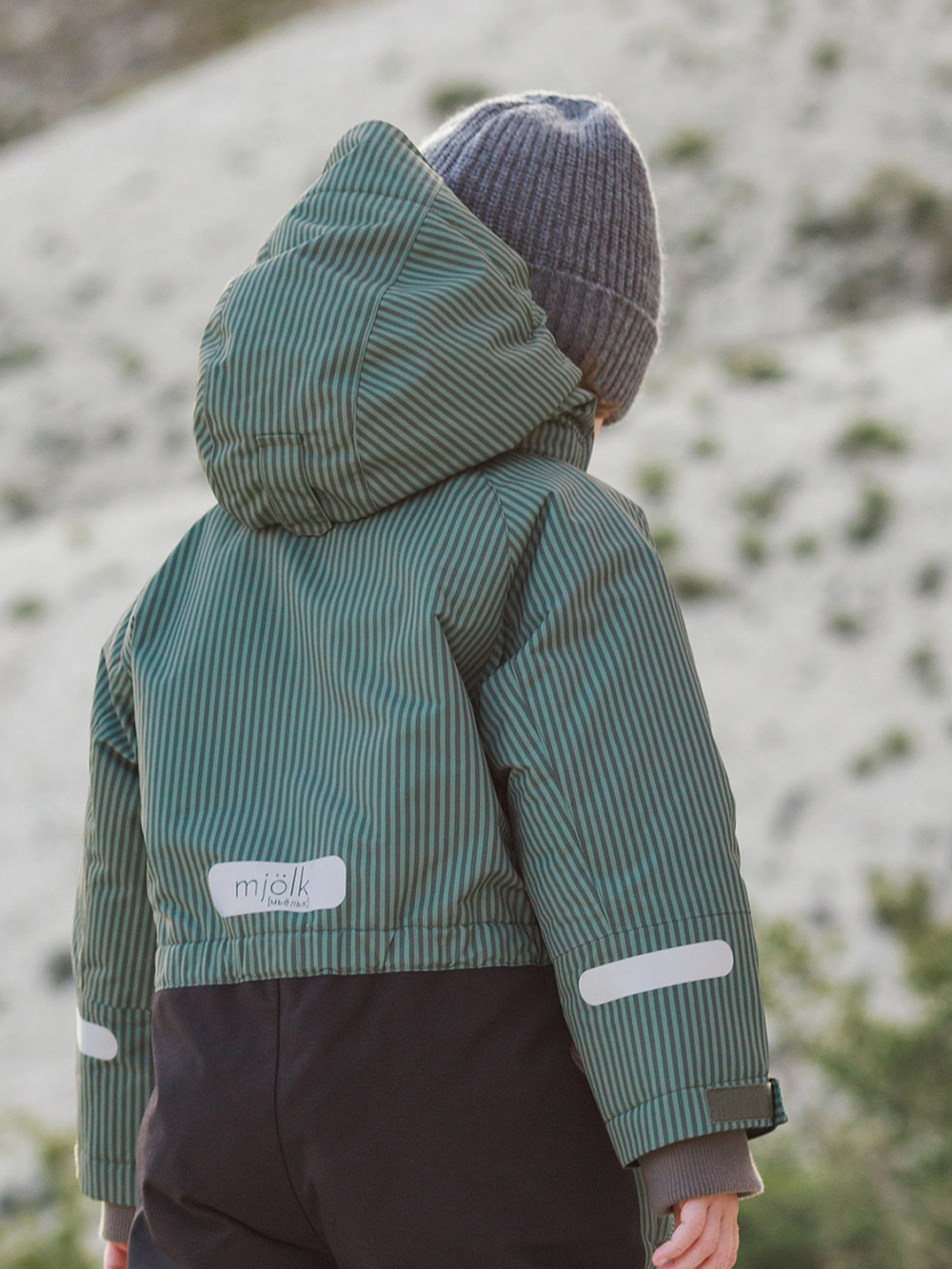 Комбинезон зимний Mjölk Green stripes, 250гр/м2