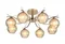 Люстра потолочная Rilon 07677/8 GOLD, 8×40 Вт, золотая