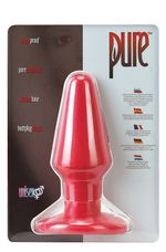 Красная анальная втулка Pure - 13,5 см. (Цвет: красный)