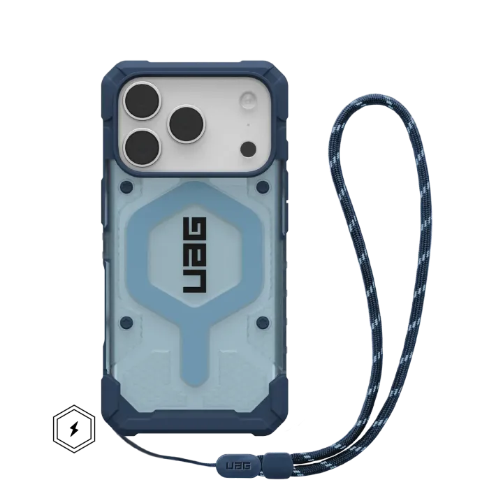 UAG Pathfinder Clear Lanyard with MagSafe Series Case for Apple iPhone 17 Pro Blues Case + Blues Lanyard (Синий)