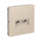 Розетка компьютерная RJ45 + RJ45, Cat 5e Systeme Electric ArtGallery Песочный GAL001285