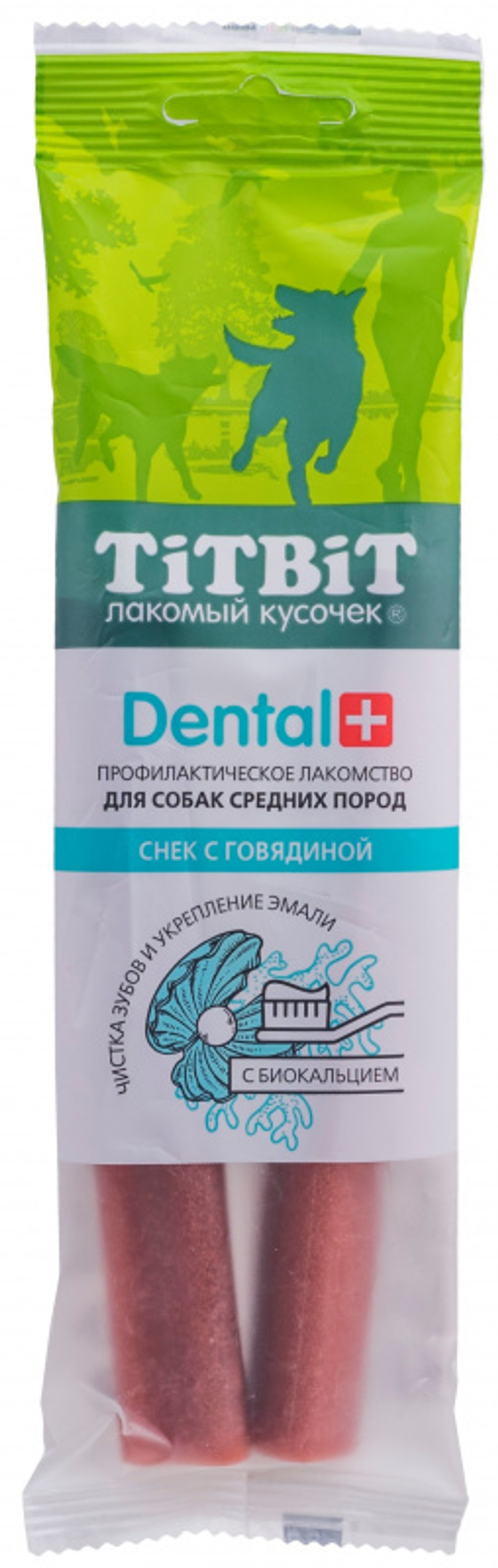 TitBit Снек Дентал+ с говядиной и биокальцием для собак средних пород