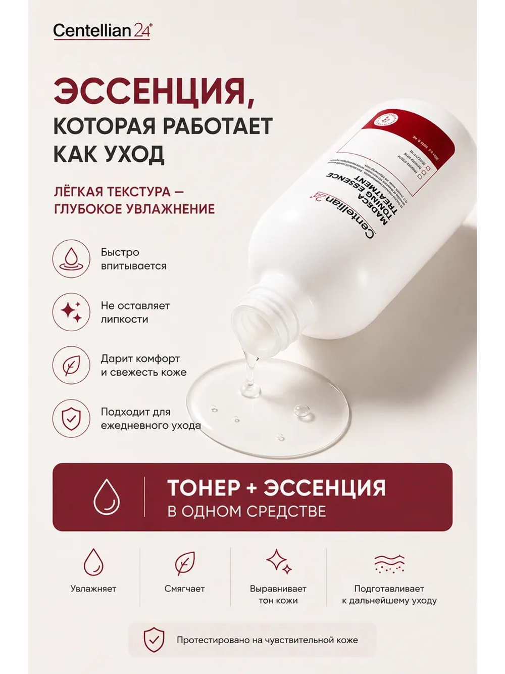 Тонер - эссенция увлажняющая с центеллой