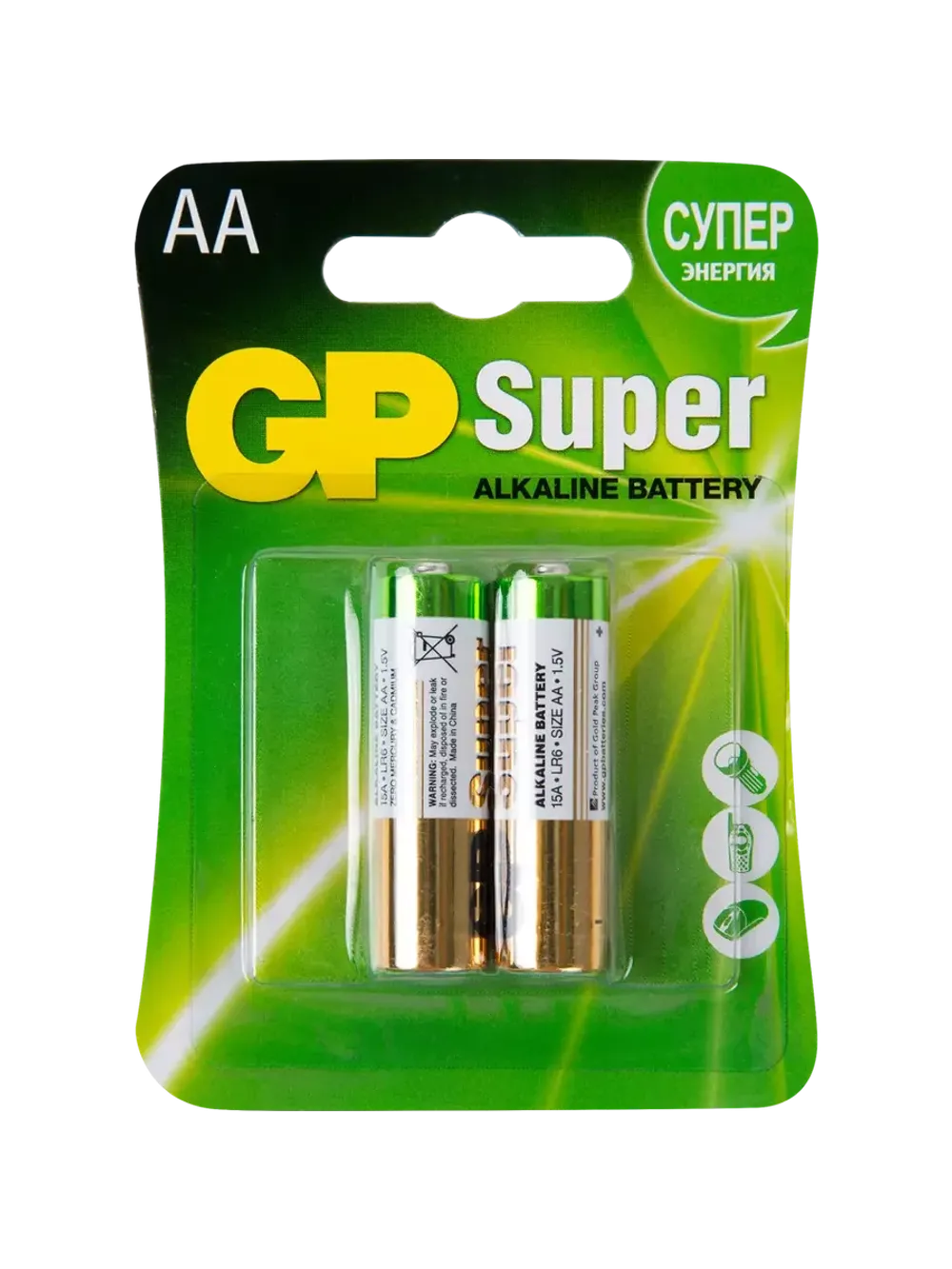 Батарейка GP 2шт LR6 AA Super Alkaline 10