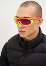 Спортивные очки с диоптриями 720armour Analog Pro / Matte Neon Yellow Green / Matte Neon Red Orange / Matte Neon Lime Green Gasket / Smoke Full Red Ti Lens
