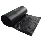 Мешки для мусора, 60 л, черные, в рулоне 20 шт., ПНД, 7 мкм, 60х70 см, эконом, КБ, "ЭкоДом", 1749