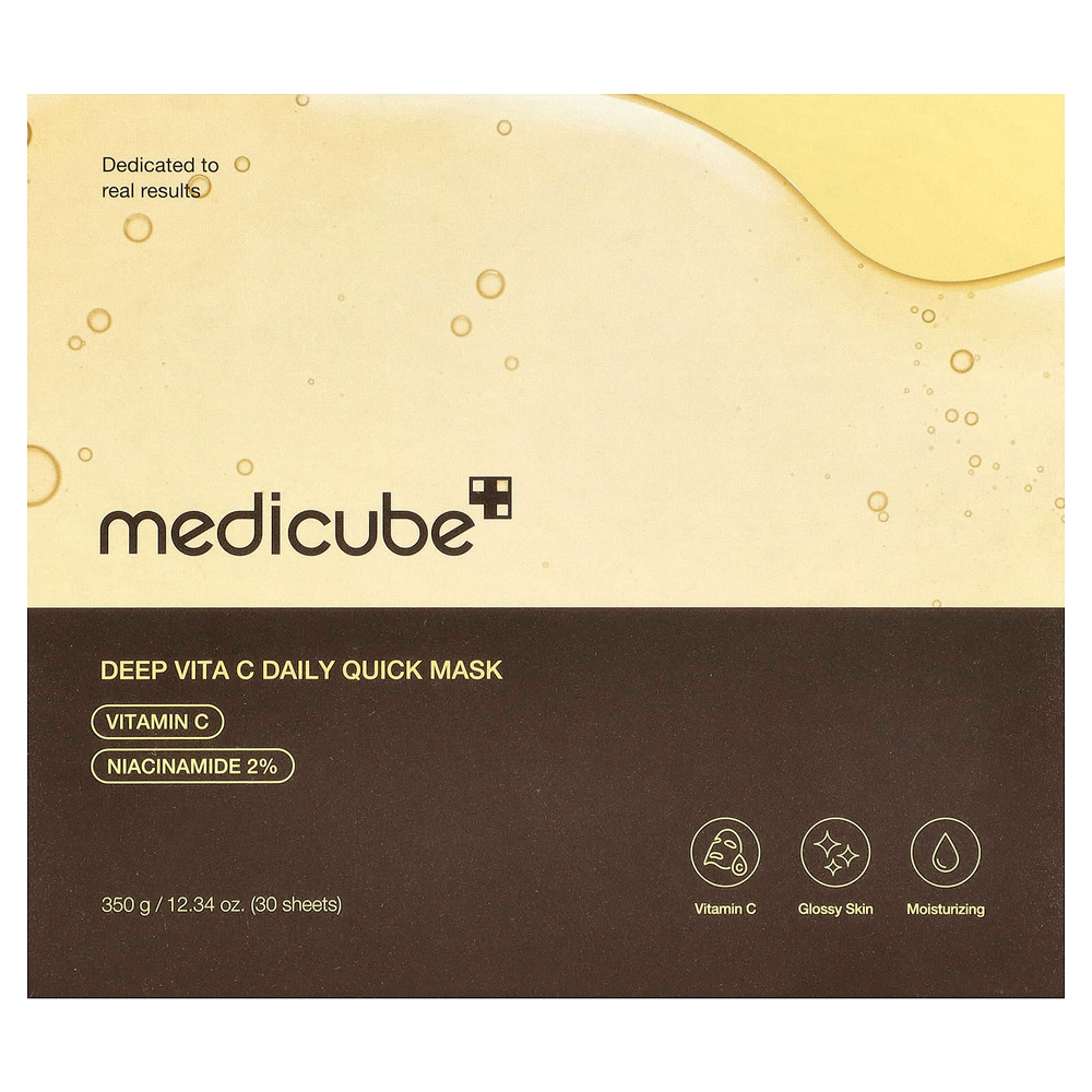Medicube, Deep Vita C, ежедневная маска для лица, 30 шт., 350 г (12,34 унции)