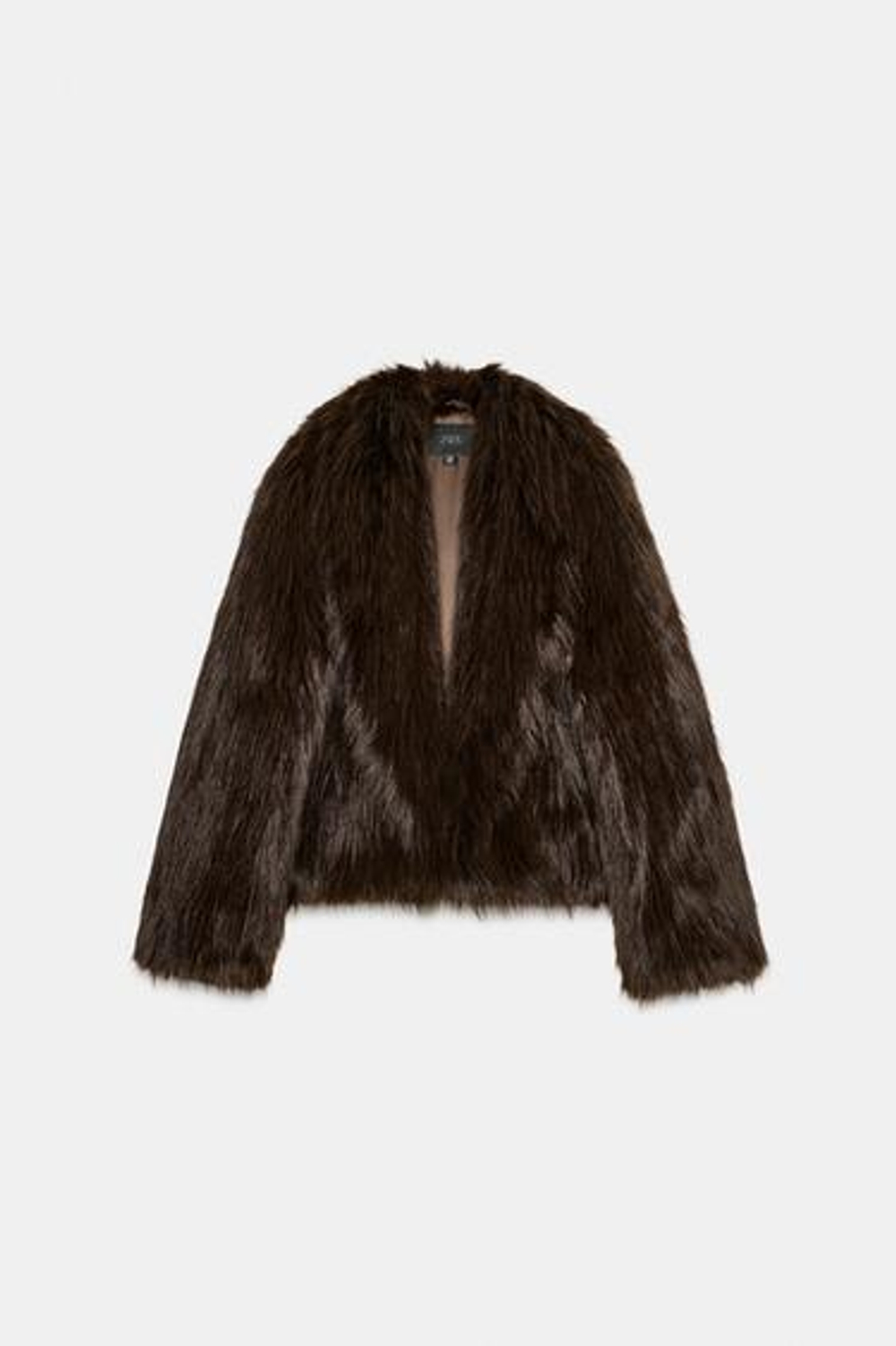 Короткое искусственное меховое пальто - ZARA