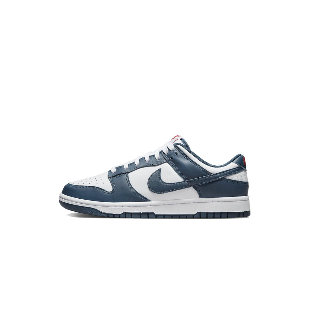 alt="Nike Dunk Low Retro Valerian Blue DD1391-400 синий белый красный вид сбоку на белом фоне"