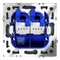 Розетка компьютерная двойная RJ45+RJ45 кат.6 Voltum S70 Графит VLS060207