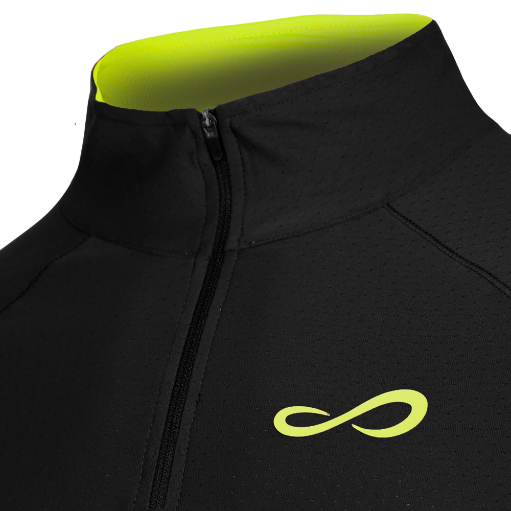 Мужское теннисное поло Endless Epic Long Sleeve Men - Black, Green