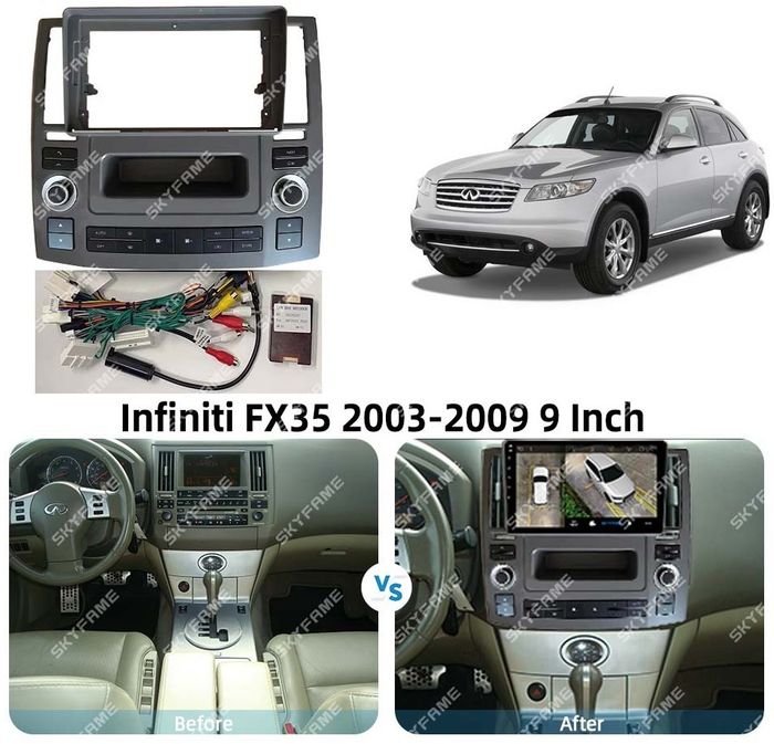 Магнитола для Infiniti FX35 (S50), FX45 2006-2008 - Kuberg SF-9279-2 IPS, Android 10, 4G SIM-слот