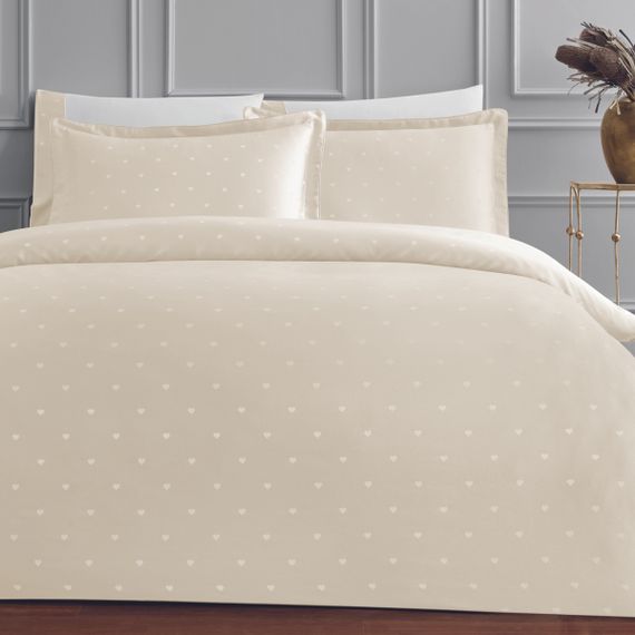 Постельное белье MY LOVE кремовый жаккард deluxe TIVOLYO HOME Турция