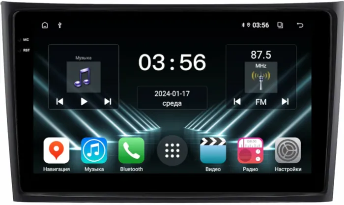 Магнитола для Volvo XC90 2002-2014 (рамка вниз) - FarCar S280 монитор 10.36" IPS на Android 13, CarPlay