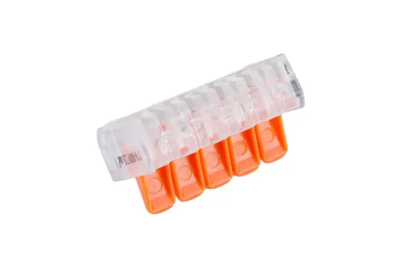 Клемма Navigator NTC-R1 5*2,5 с рычагами оранжевая 30414