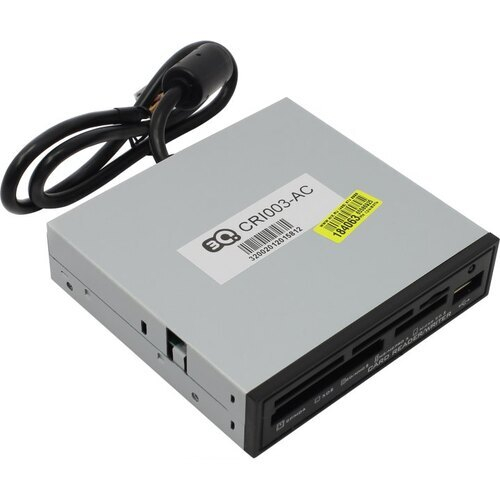 Картридер внутренний 3.5" 3Q Card Reade, All-in-one, USB2.0, черный (CRI003-AC)