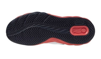 Мужские кроссовки теннисные Mizuno Wave Enforce Court AC - white/baritone blue/calypso core