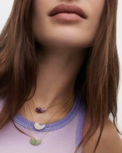 Колье Amethyst Aura серебро 925 пробы покрытое золотом