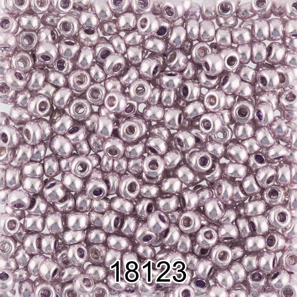 Бисер Preciosa 10/0 (2.3 мм), 500 г, 18123 (Ф392) сиреневый/металлик