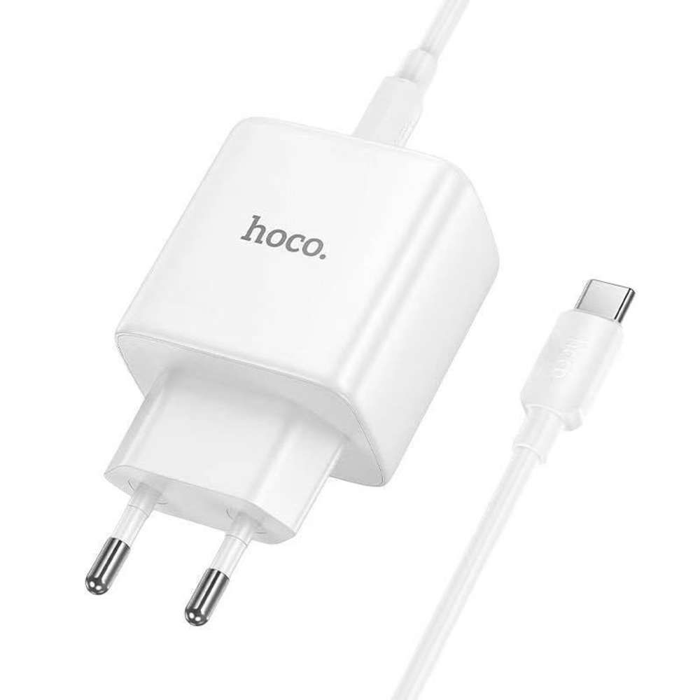 Сетевое зар. устр. Hoco N83 GaN с шнуром Type-C на Type-C 1C 60W белое