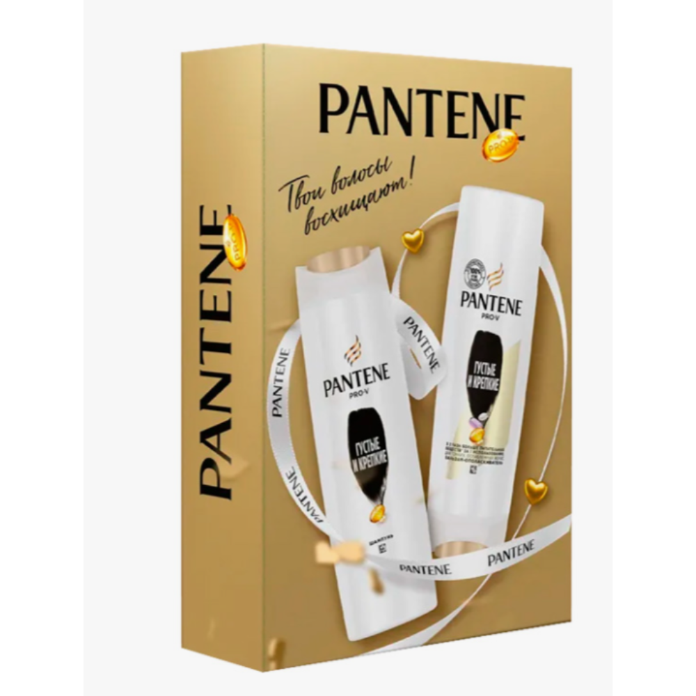 Подарочный набор Шампунь+бальзам Pantene Густые и крепкие 500 мл