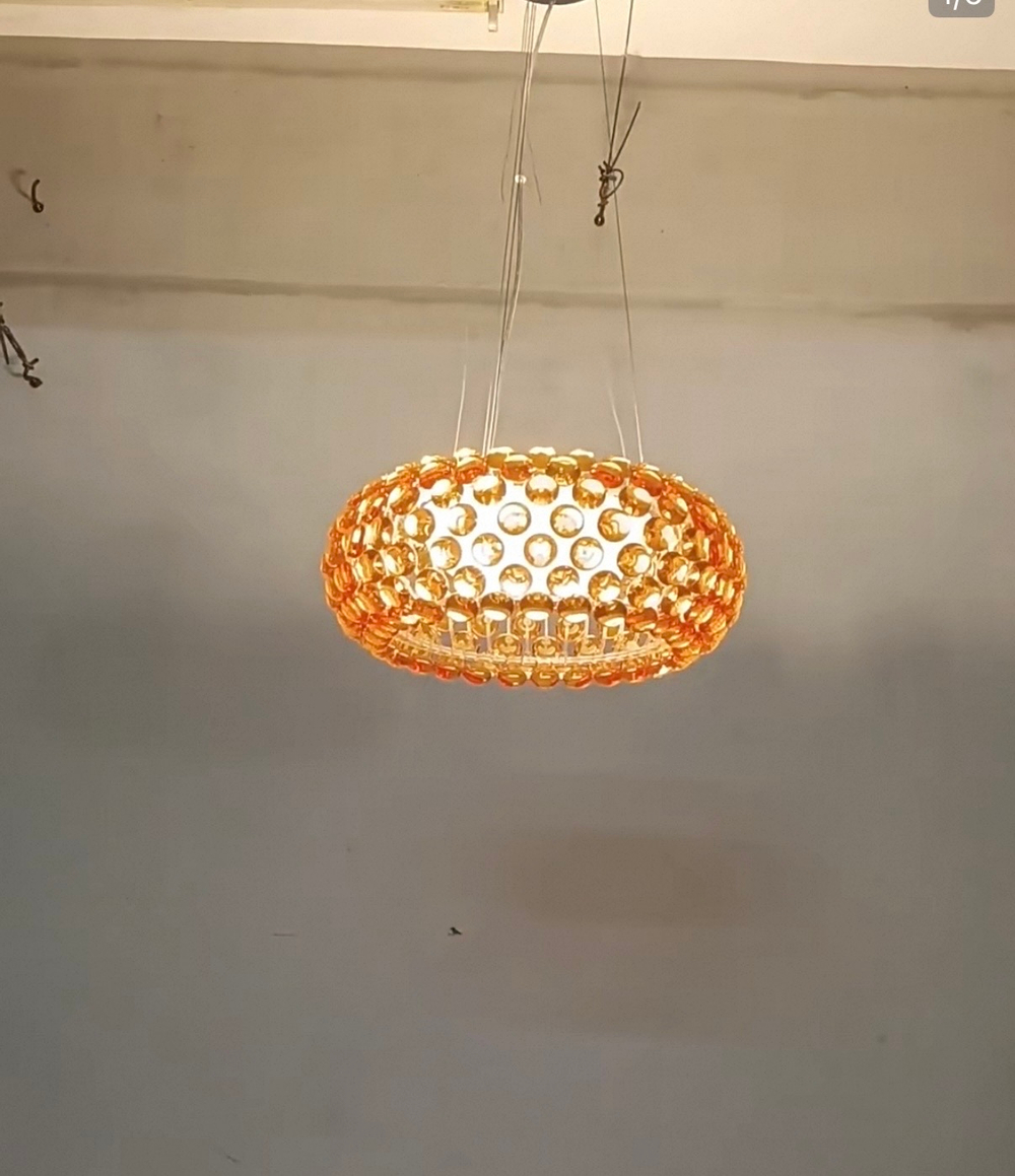 Pendant design lamp CABOCHE media by Foscarini (Amber)