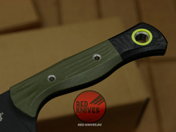 Нож Benchmade Station Knife - зеленая рукоять , клинок тефлон